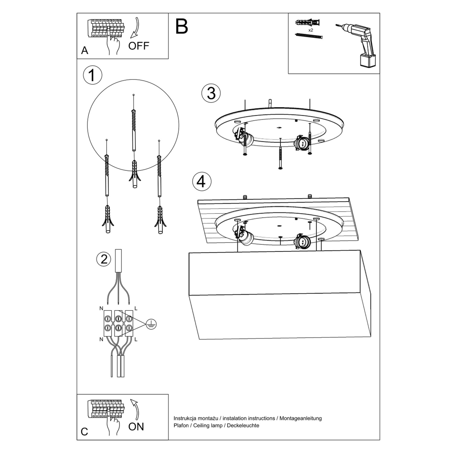 Ceiling Lamp Horus Black - Thumbnail 8
