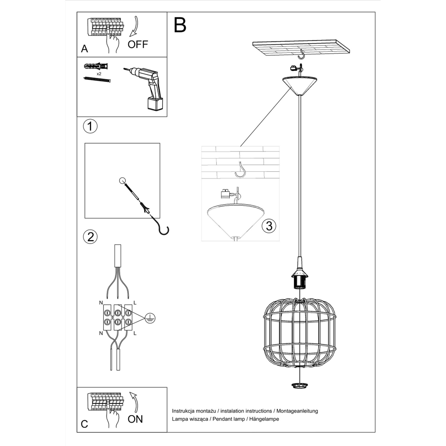 Pendant Lamp Celta Black - Thumbnail 5