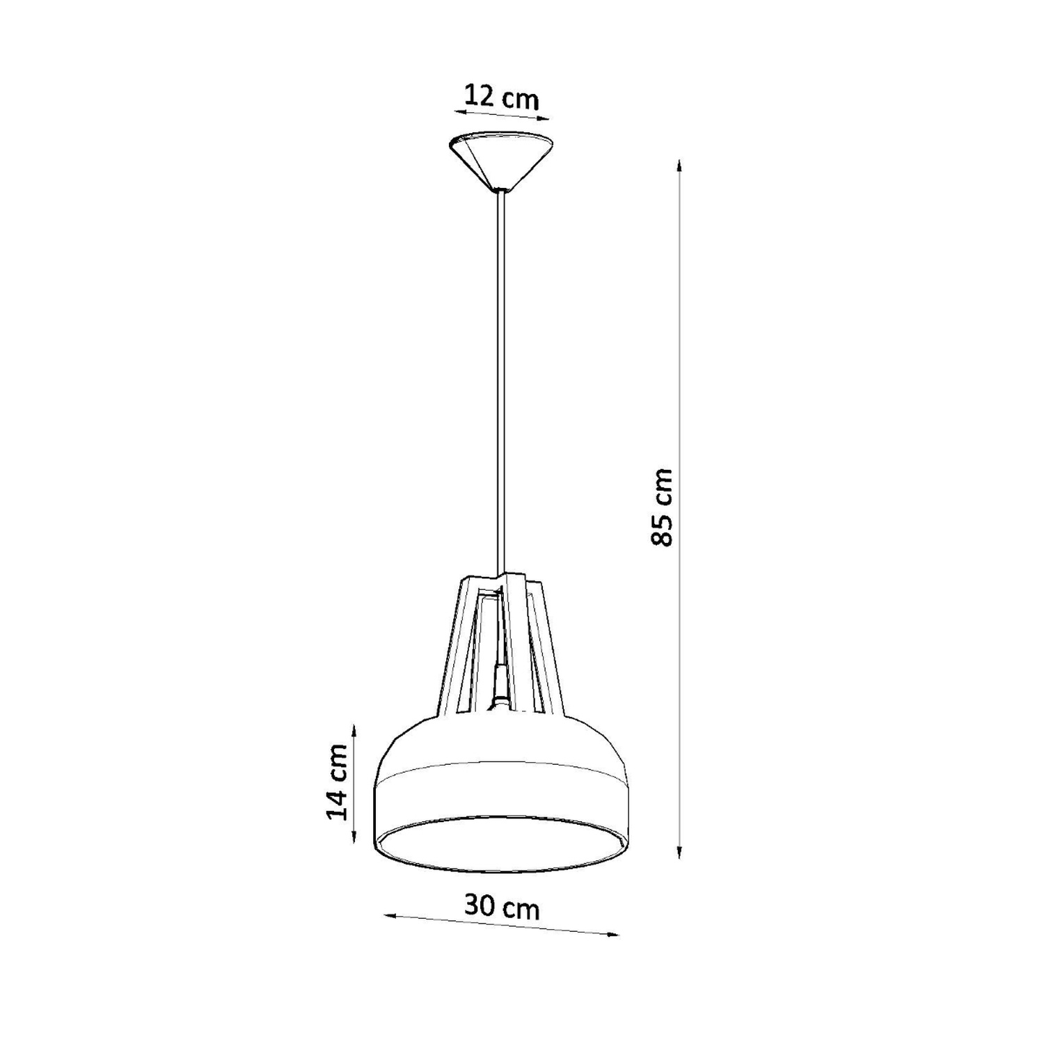 Pendant Lamp Casco Black/White - Thumbnail 4