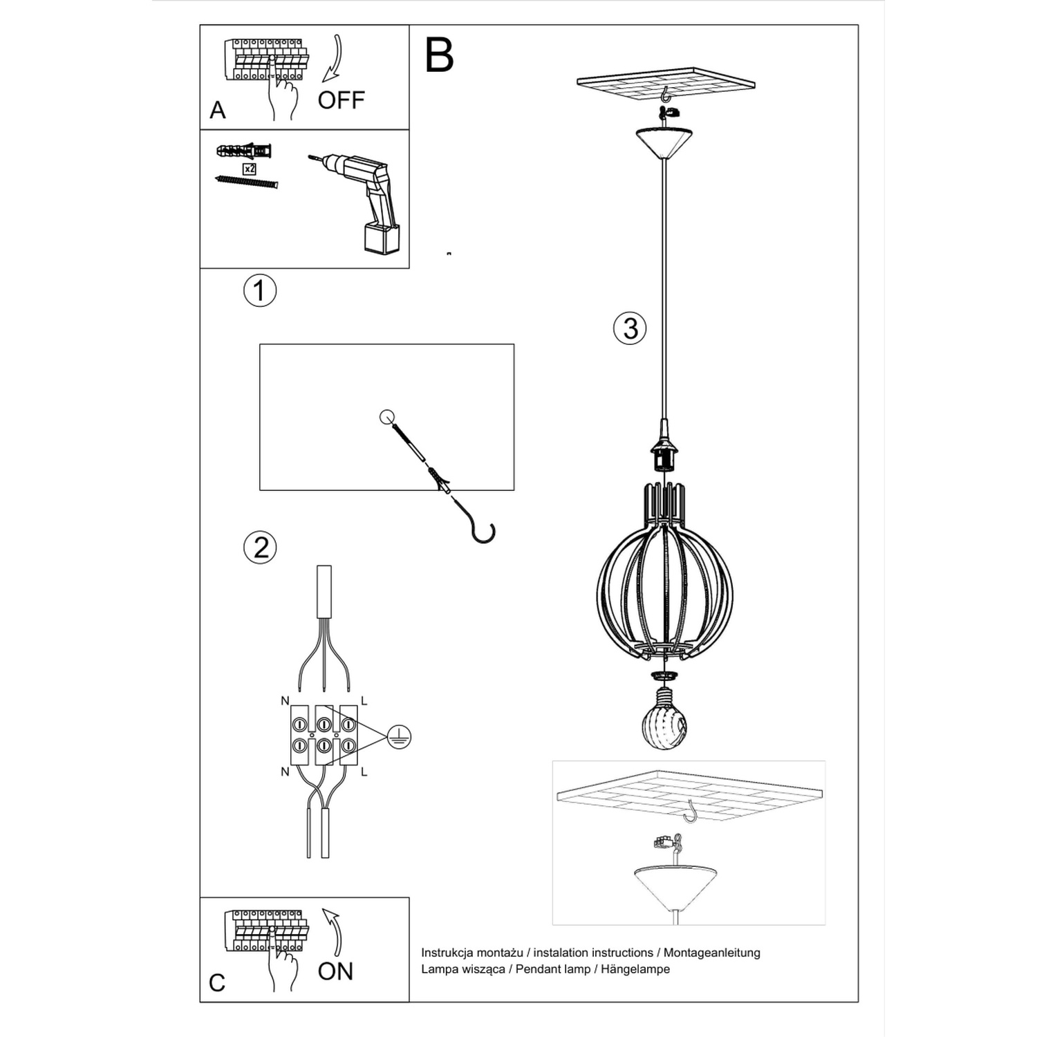 Pendant Lamp Arancia Natural Wood - Thumbnail 5