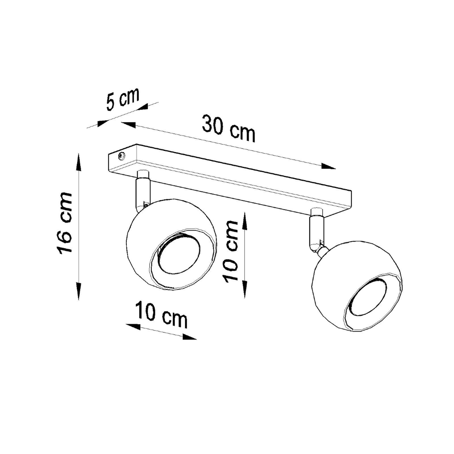 Ceiling Lamp Oculare 2 White - Thumbnail 4