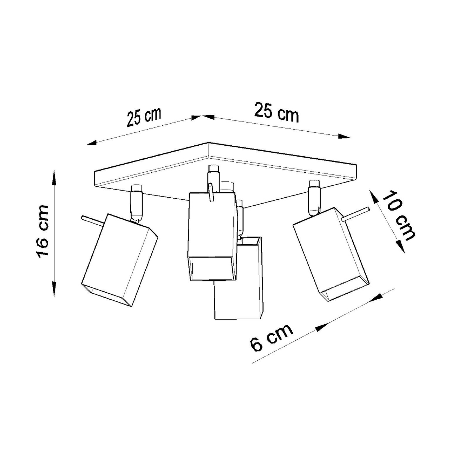 Ceiling Lamp Merida 4 Grey - Thumbnail 4