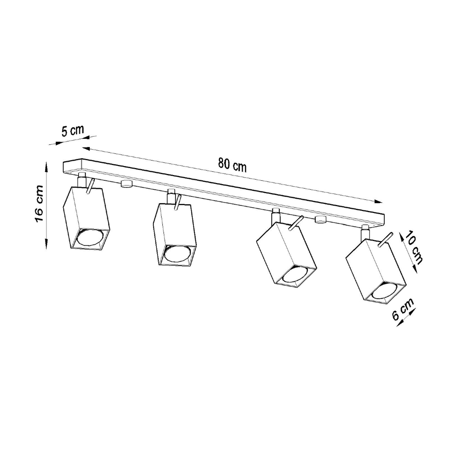 Ceiling Lamp Merida 4L Grey - Thumbnail 4