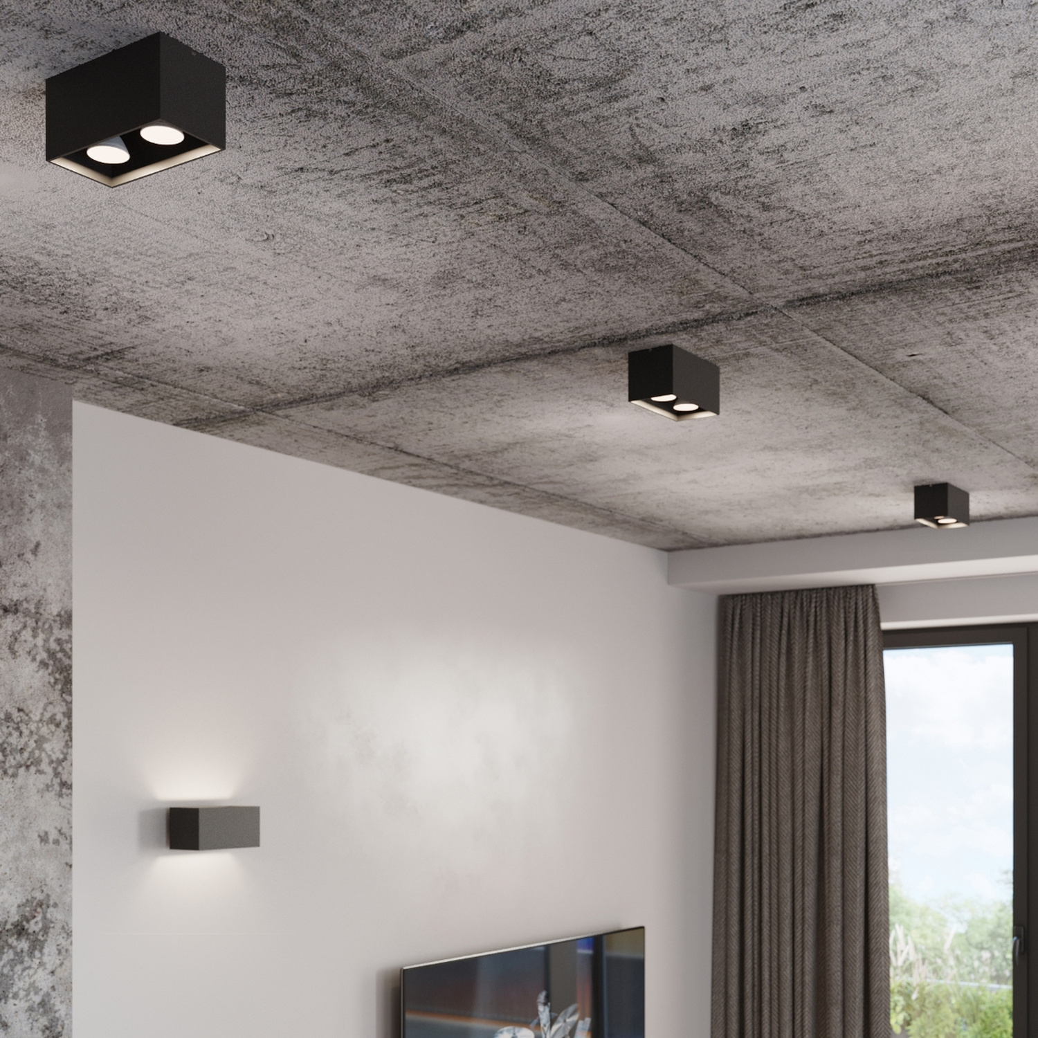 Wall Lamp Quad Maxi Grey - Thumbnail 8
