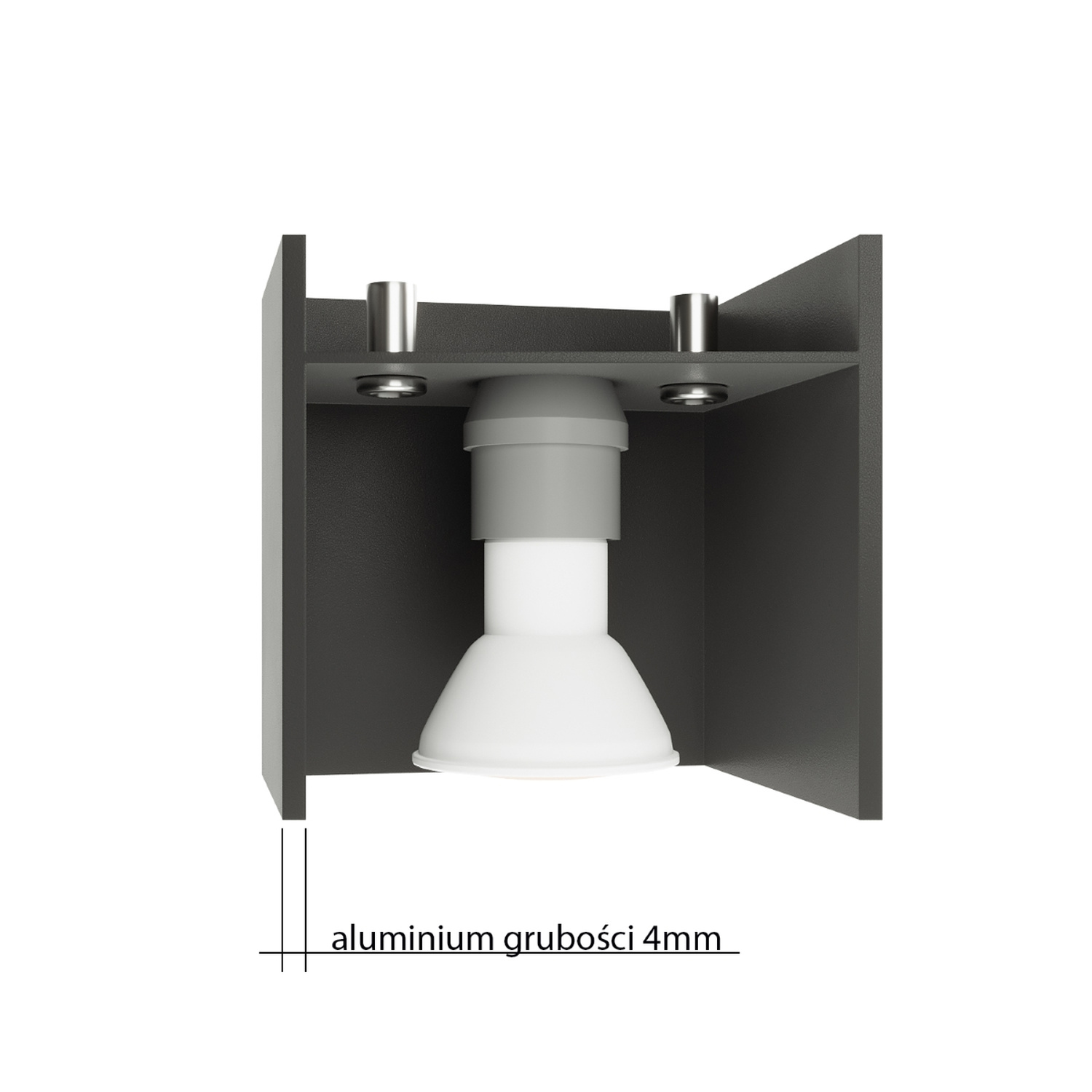 Wall Lamp Quad Maxi Grey - Thumbnail 4
