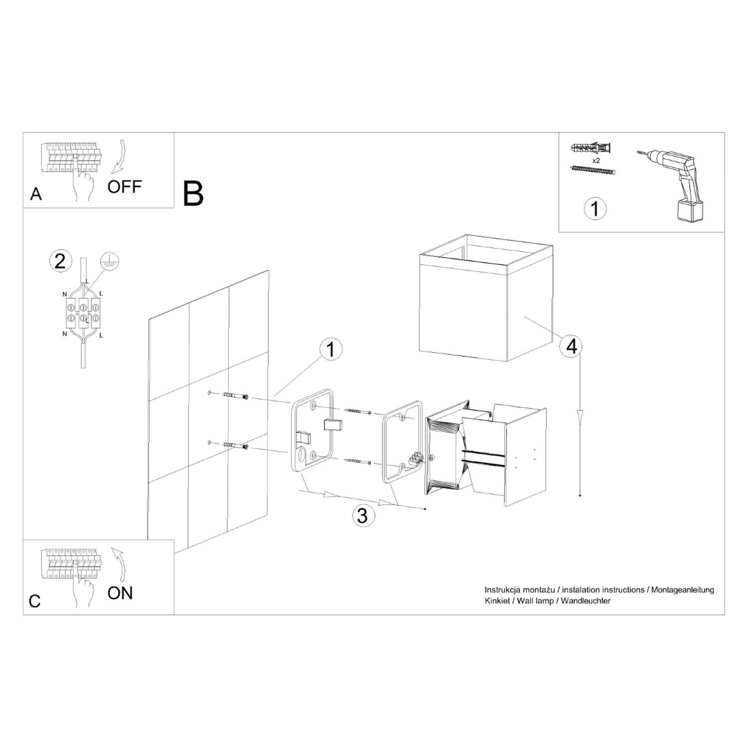 Wall Lamp Luca Black Led Ip54 - Thumbnail 9