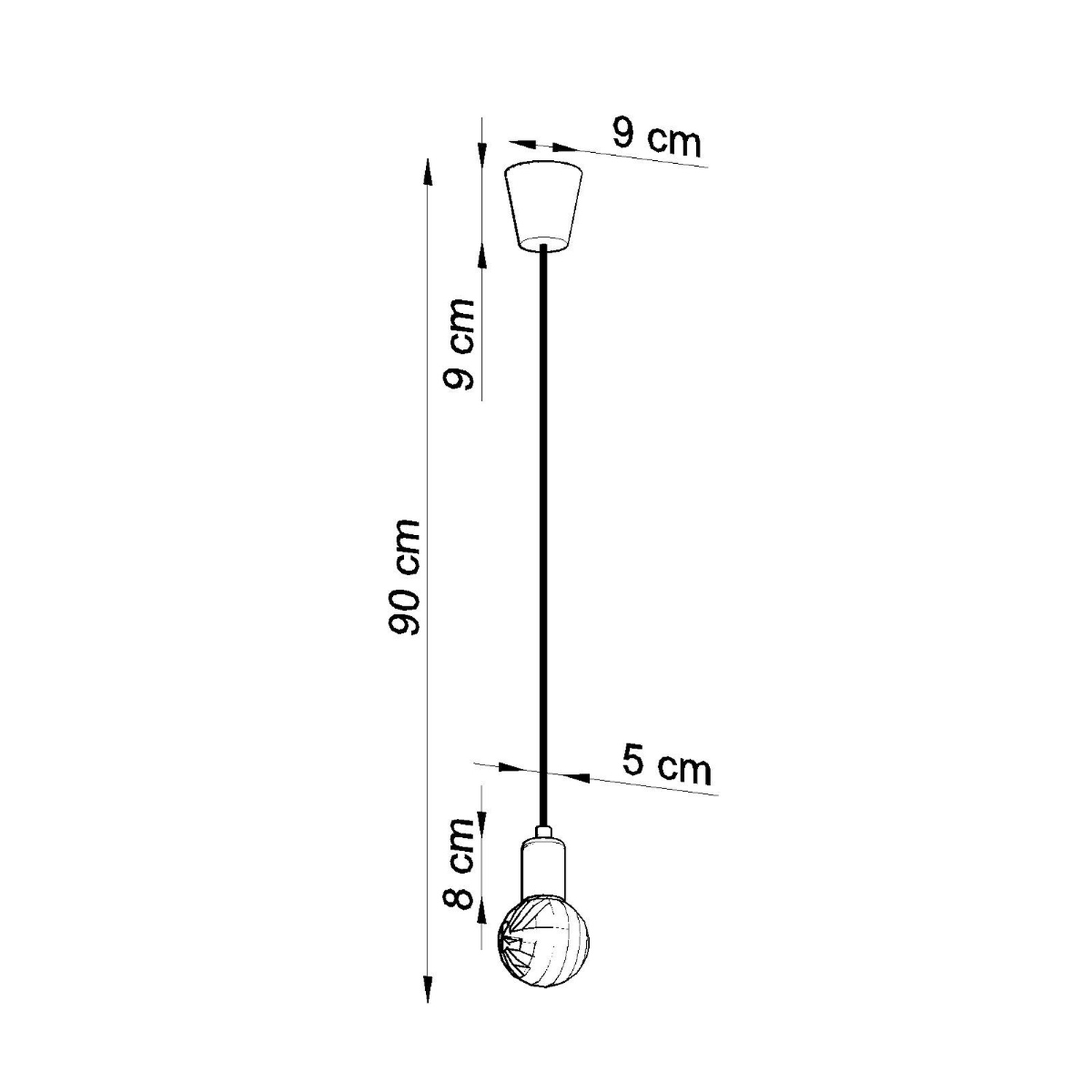 Pendant Lamp Diego 1 Yellow - Thumbnail 7