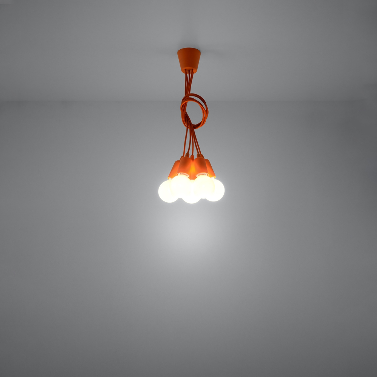 Pendant Lamp Diego 5 Orange - Thumbnail 6