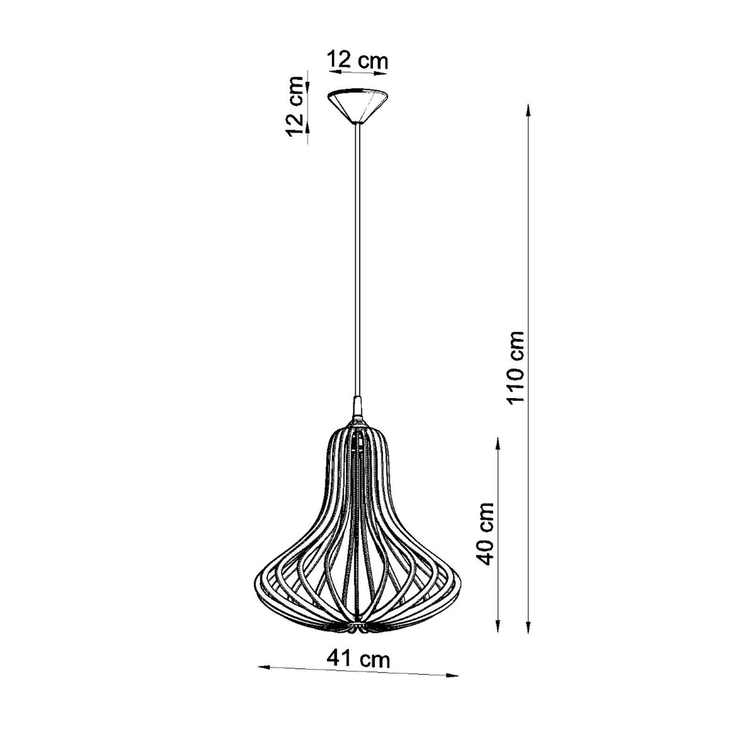Pendant Lamp Elza Wood - Thumbnail 4