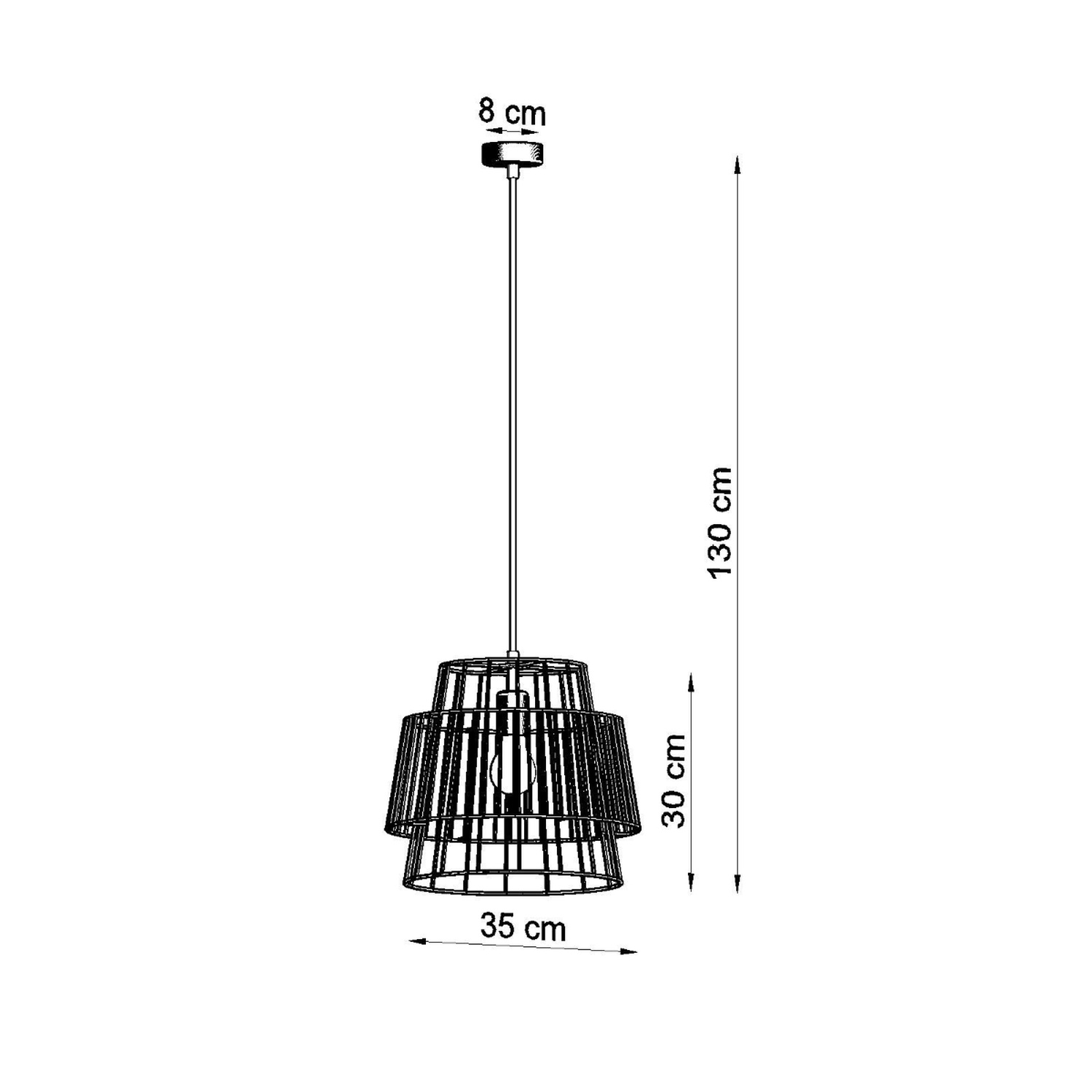 Pendant Lamp Gate Black - Thumbnail 4