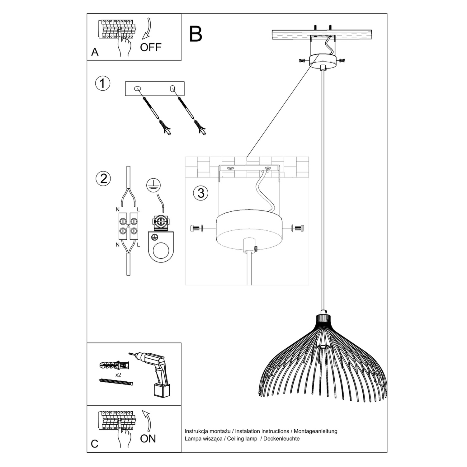 Pendant Lamp Umb White - Thumbnail 5
