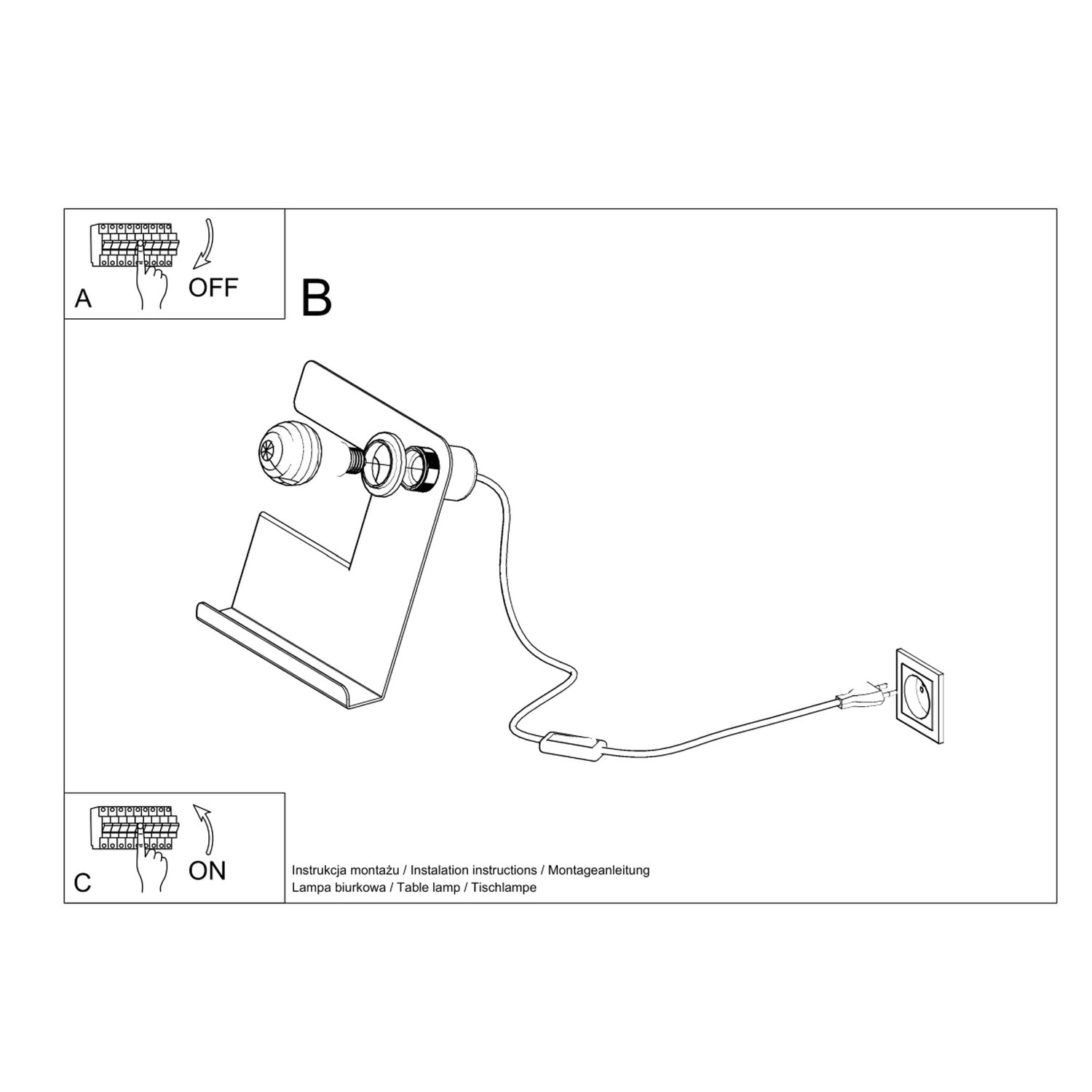 Table Lamp Incline Black - Thumbnail 5