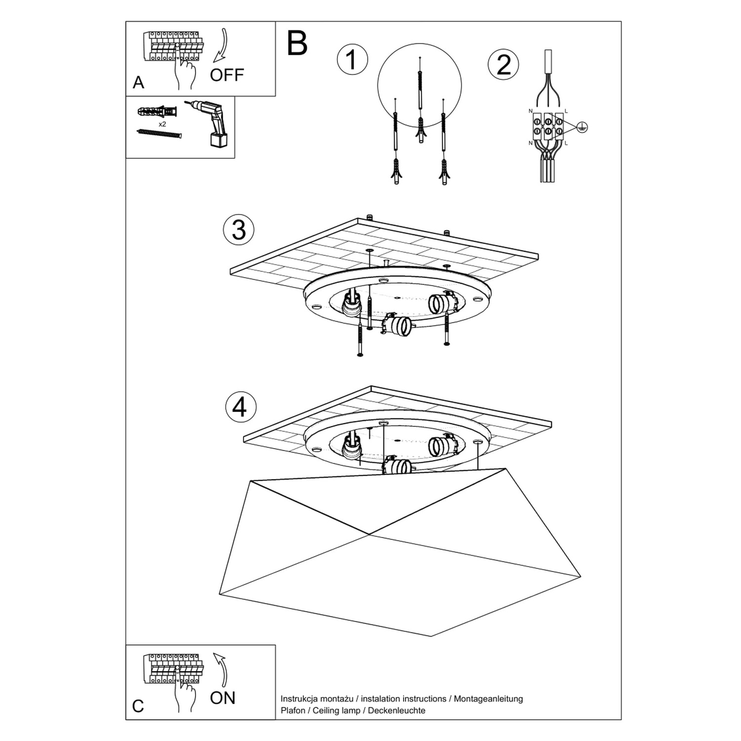 Ceiling Lamp Hexa 45 Silver - Thumbnail 5