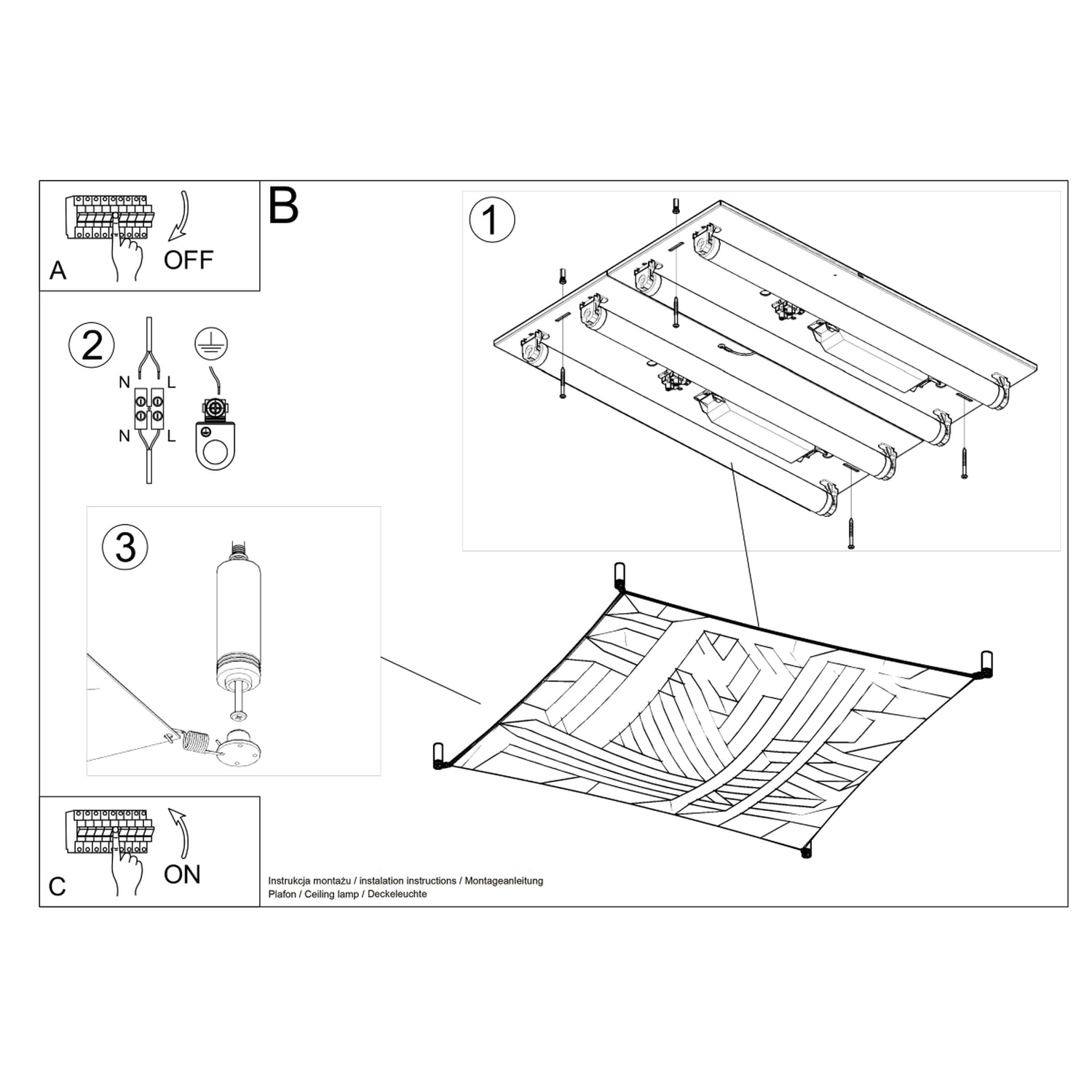 Ceiling Lamp Luna 2 White - Thumbnail 5