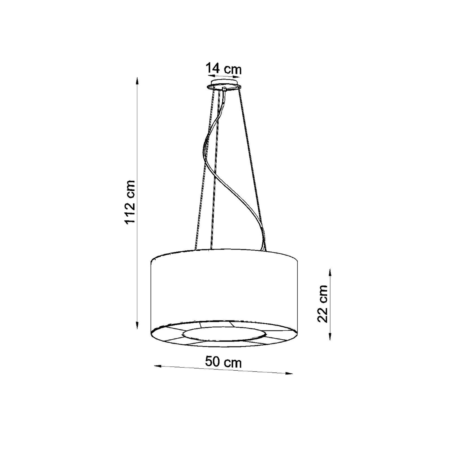 Chandelier Saturno 50 Black - Thumbnail 4
