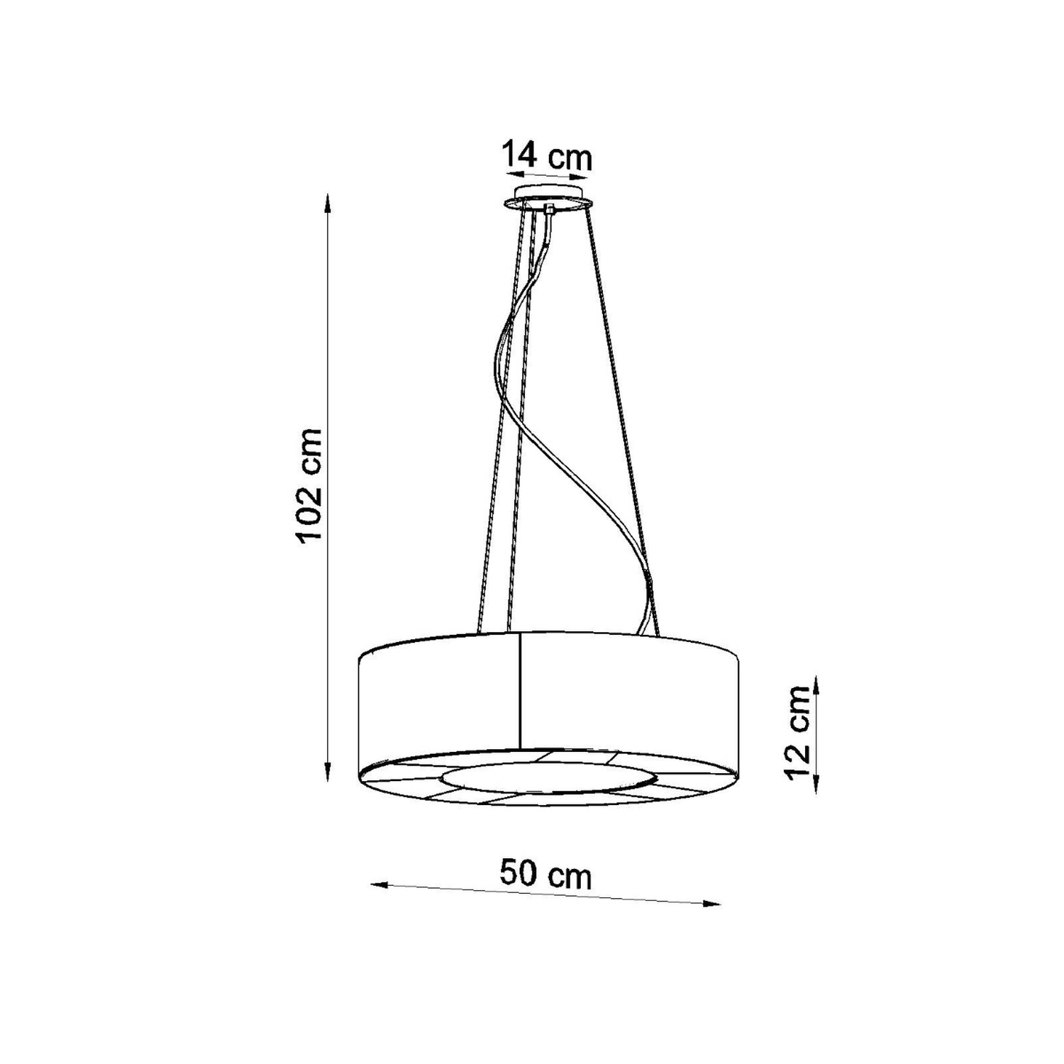 Chandelier Saturno Slim 50 Black - Thumbnail 4