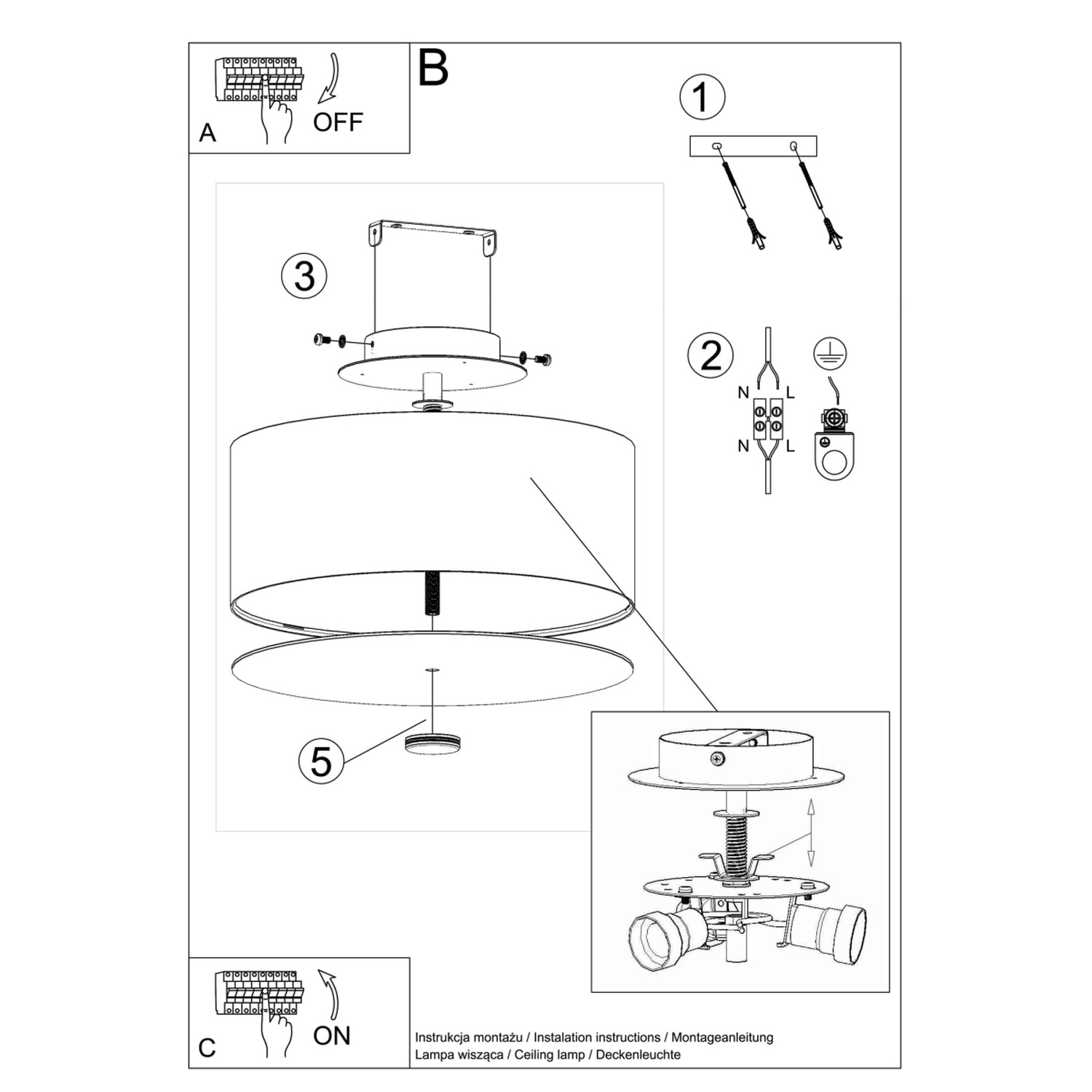 Ceiling Lamp Skala 30 White - Thumbnail 5