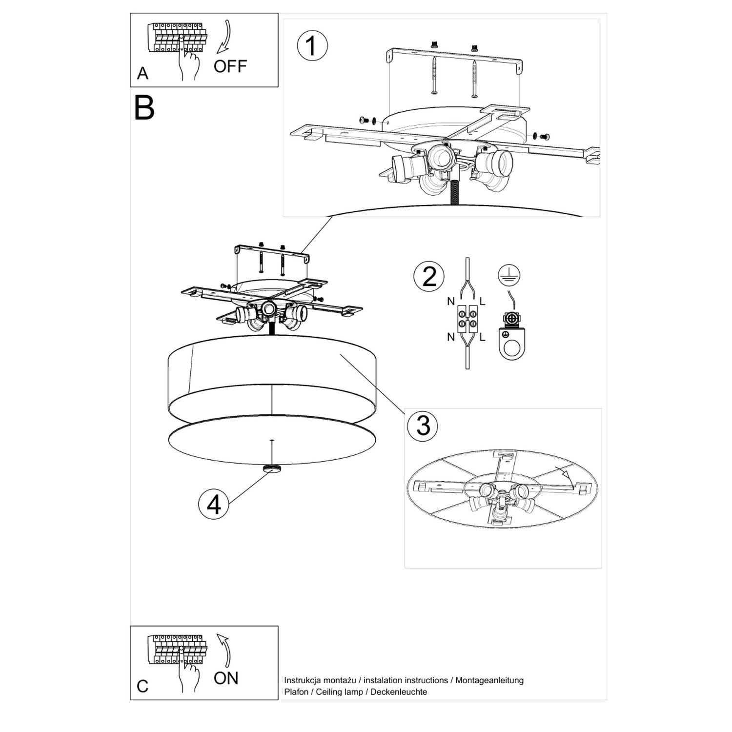 Ceiling Lamp Skala 50 Black - Thumbnail 5