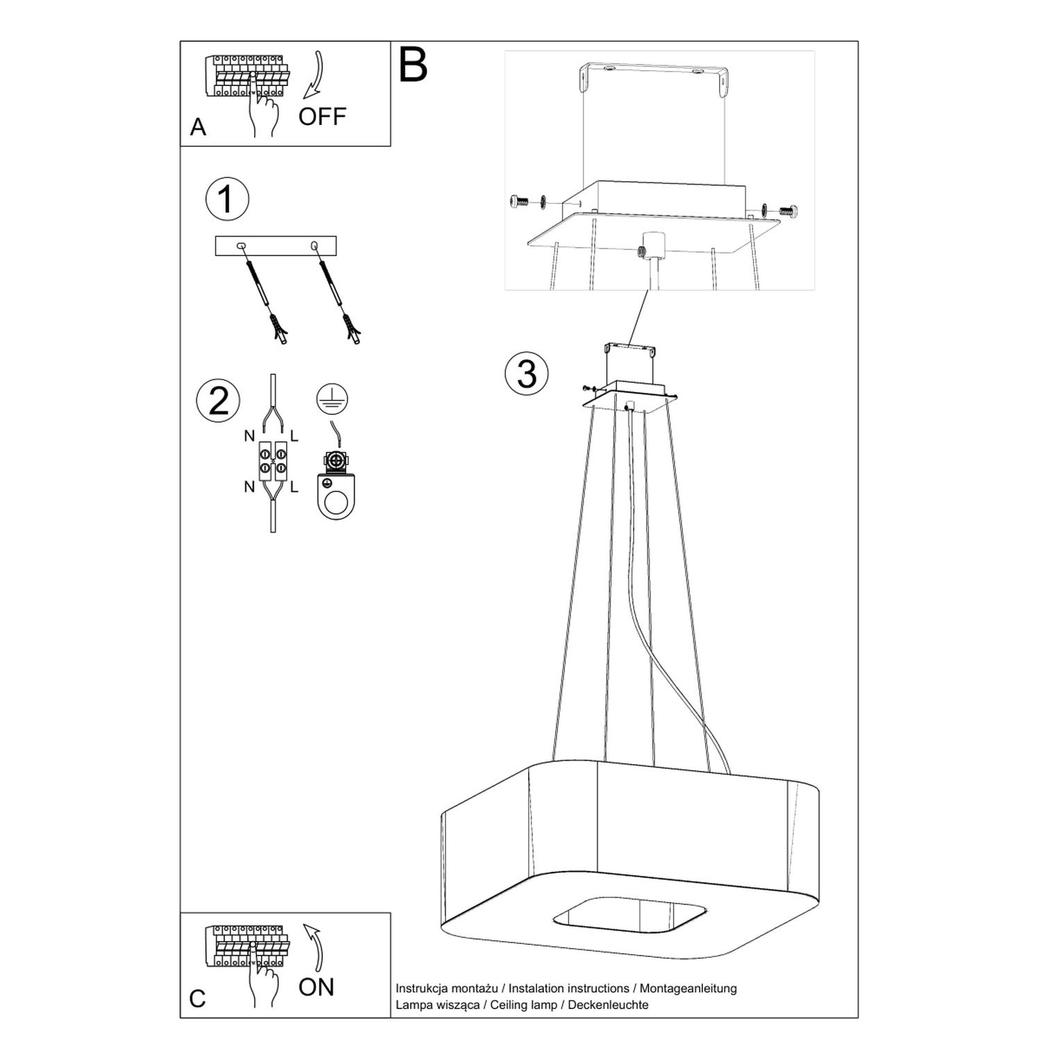 Chandelier Urano 60 Black - Thumbnail 5