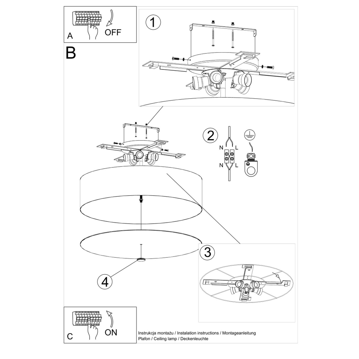 Ceiling Lamp Skala 60 Black - Thumbnail 5
