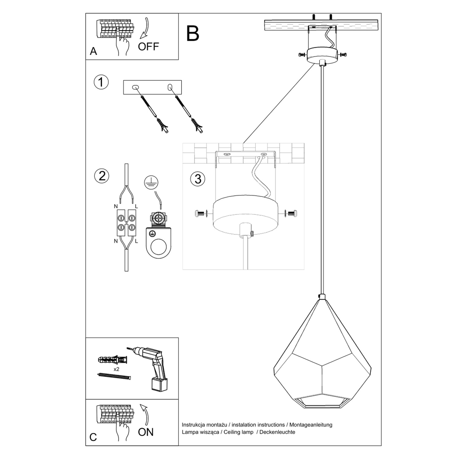 Ceramic Pendant Lamp Pavlus - Thumbnail 5