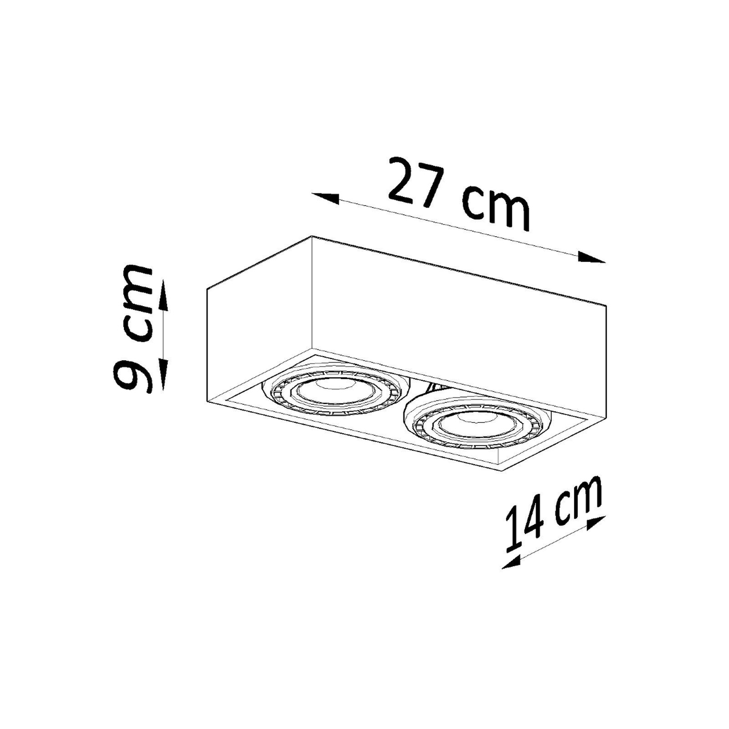 Ceiling Lamp Quatro 2 Concrete - Thumbnail 4