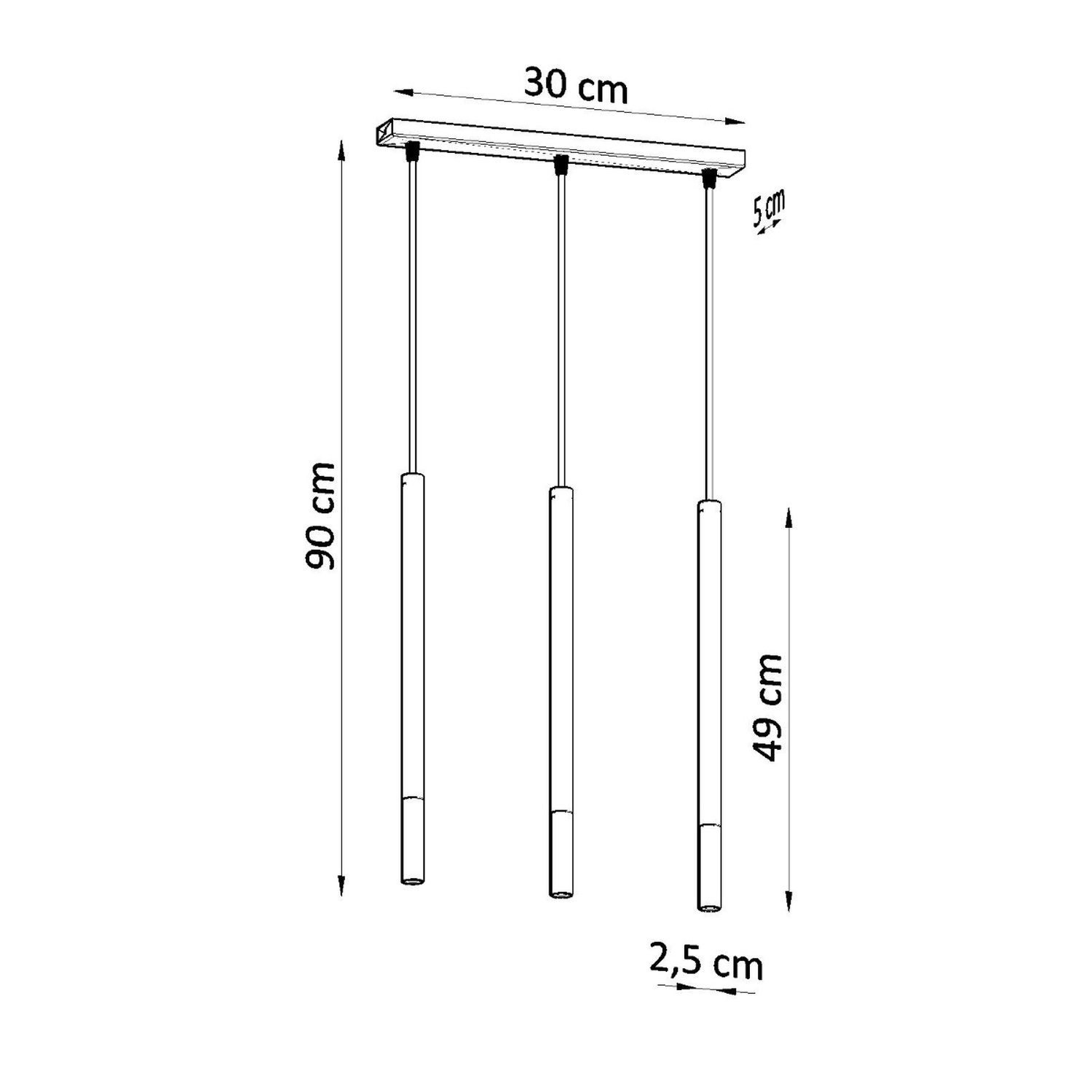 Pendant Lamp Mozaica 3L Black/Copper - Thumbnail 4