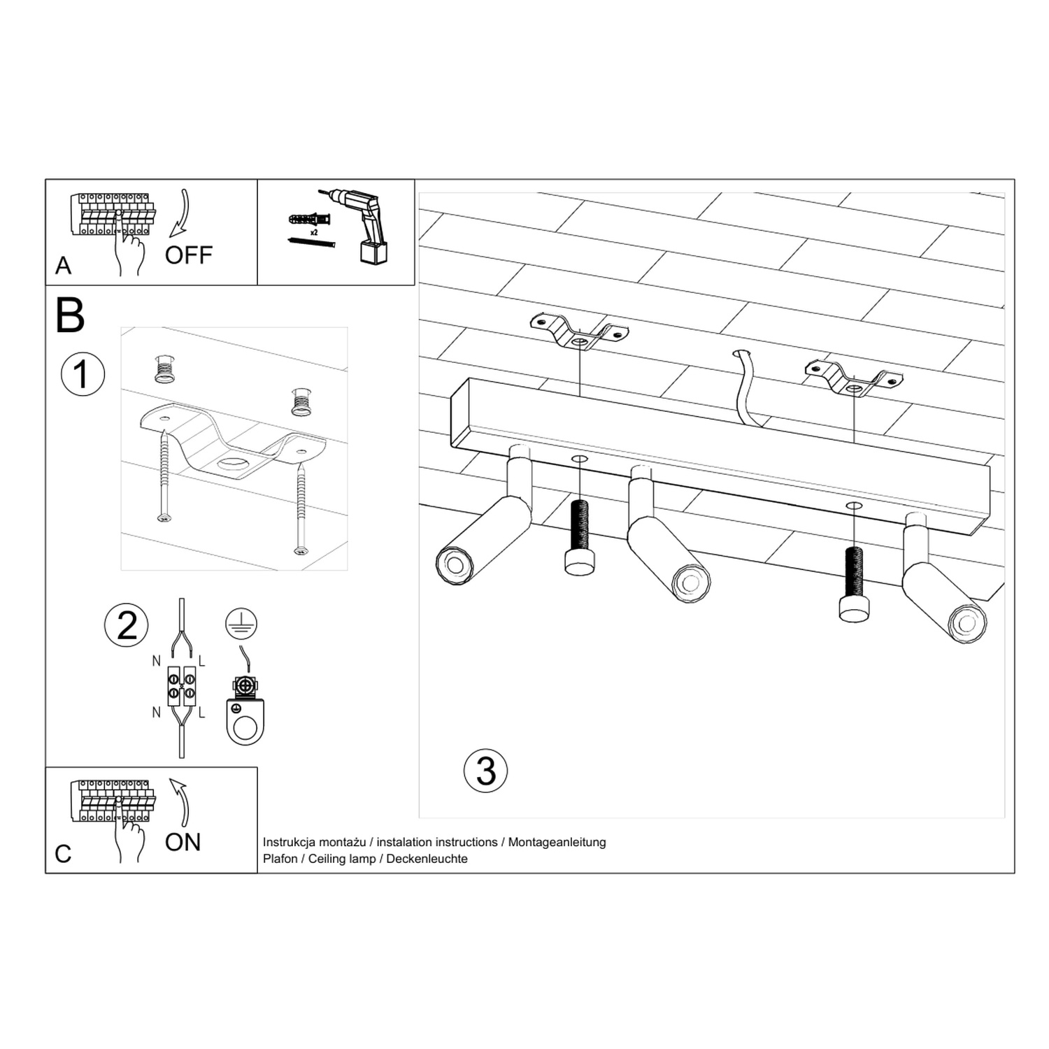 Ceiling Lamp Eyetech 3 White - Thumbnail 5