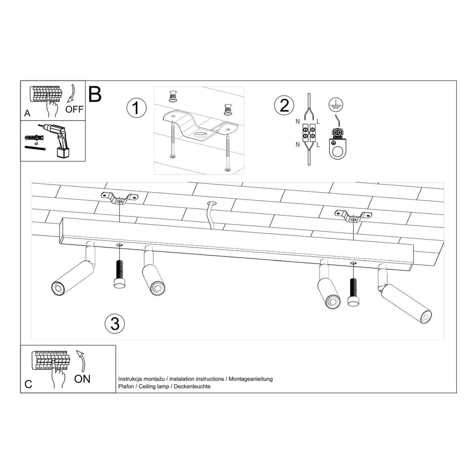 Ceiling Lamp Eyetech 4 White - Thumbnail 5
