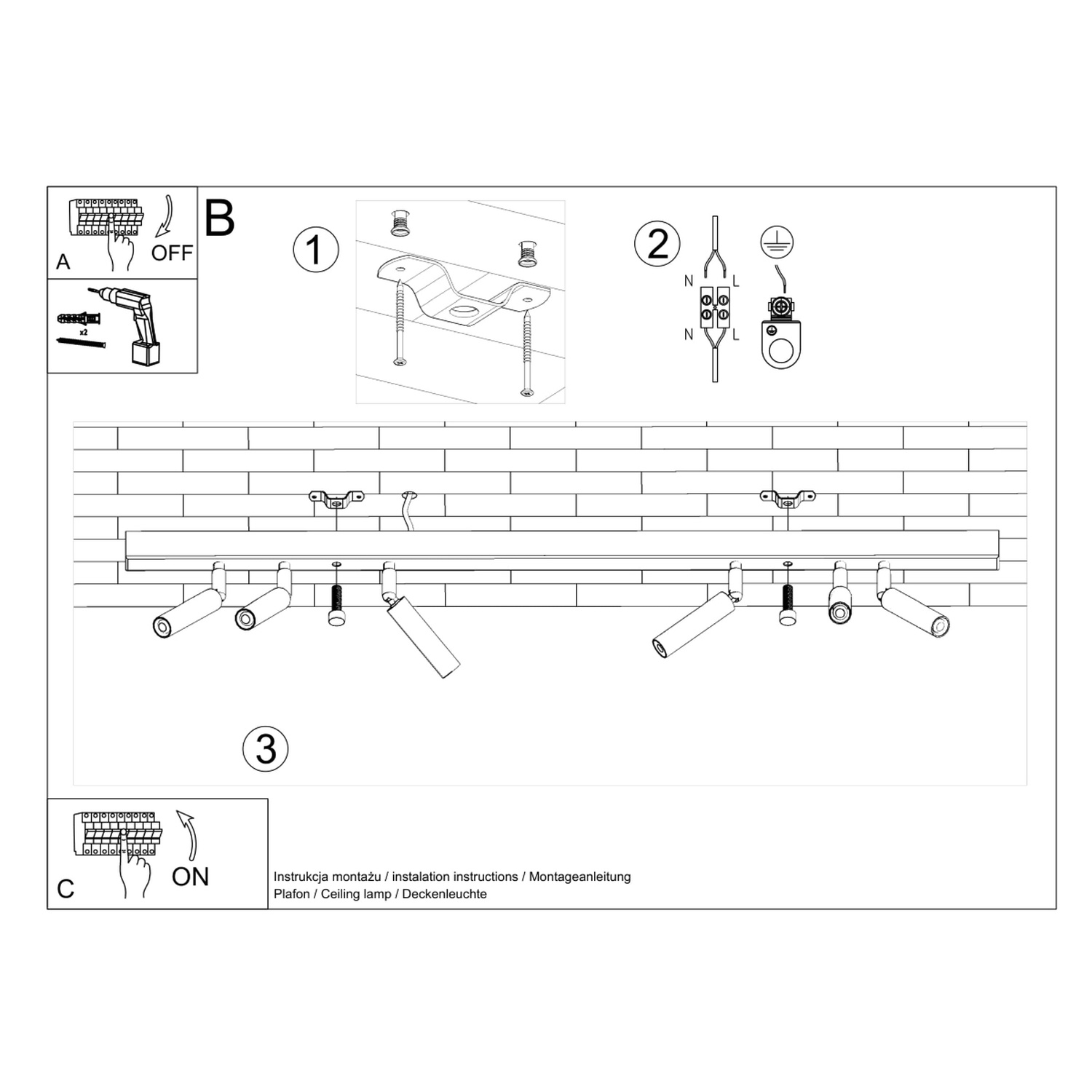 Ceiling Lamp Eyetech 6 White - Thumbnail 5