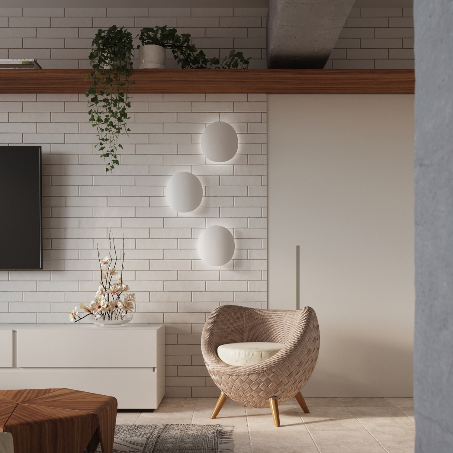 Wall Lamp Senses White - Thumbnail 6