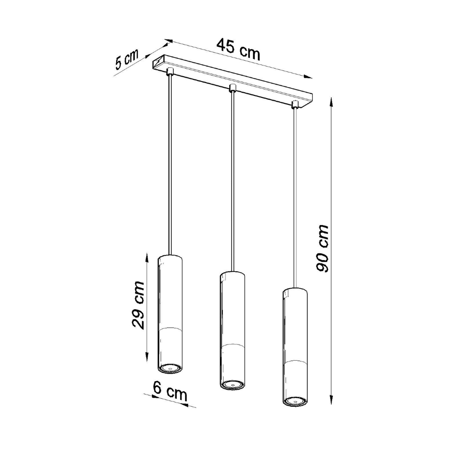 Pendant Lamp Loopez 3L Black/Golden - Thumbnail 4