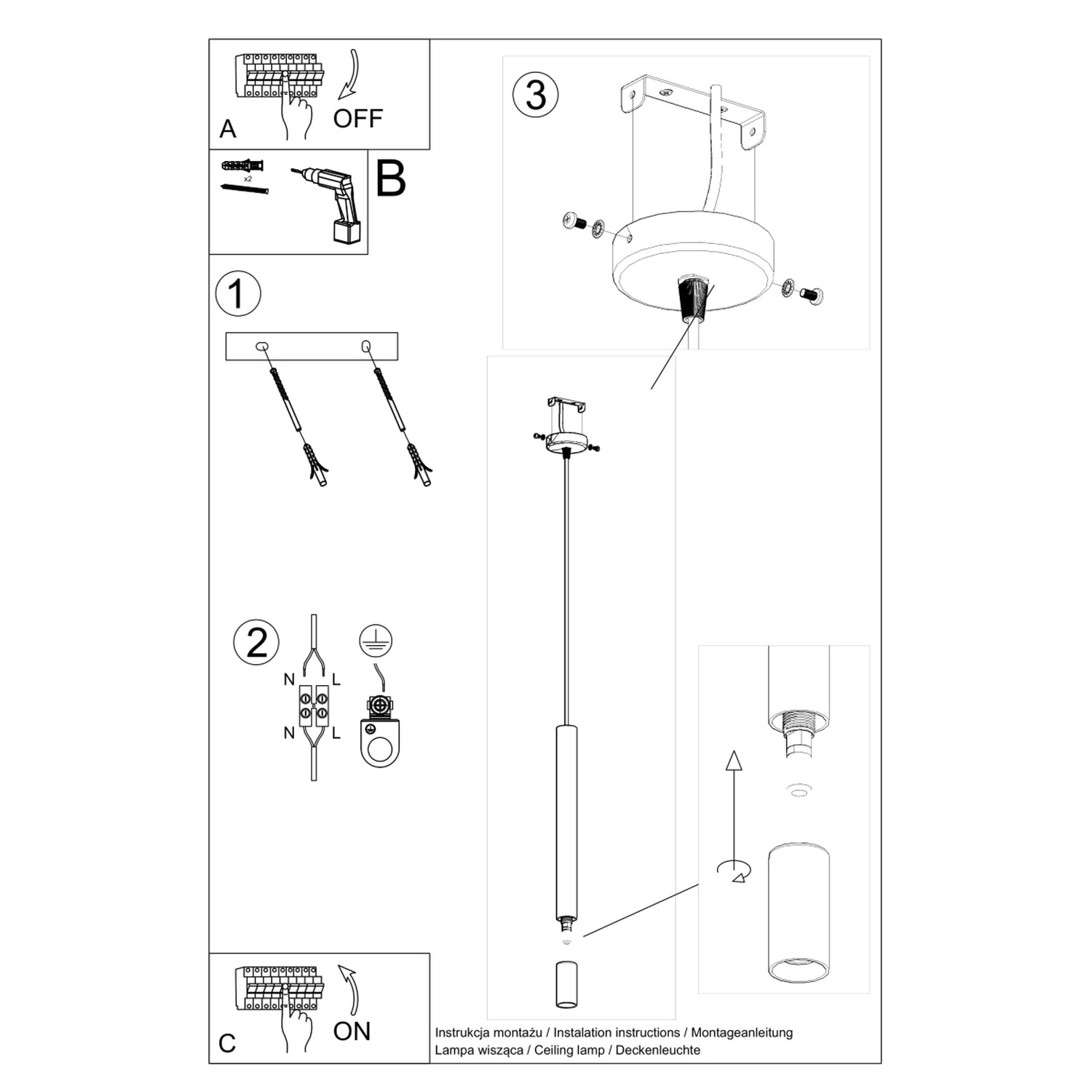 Pendant Lamp Wezyr 1 White - Thumbnail 5