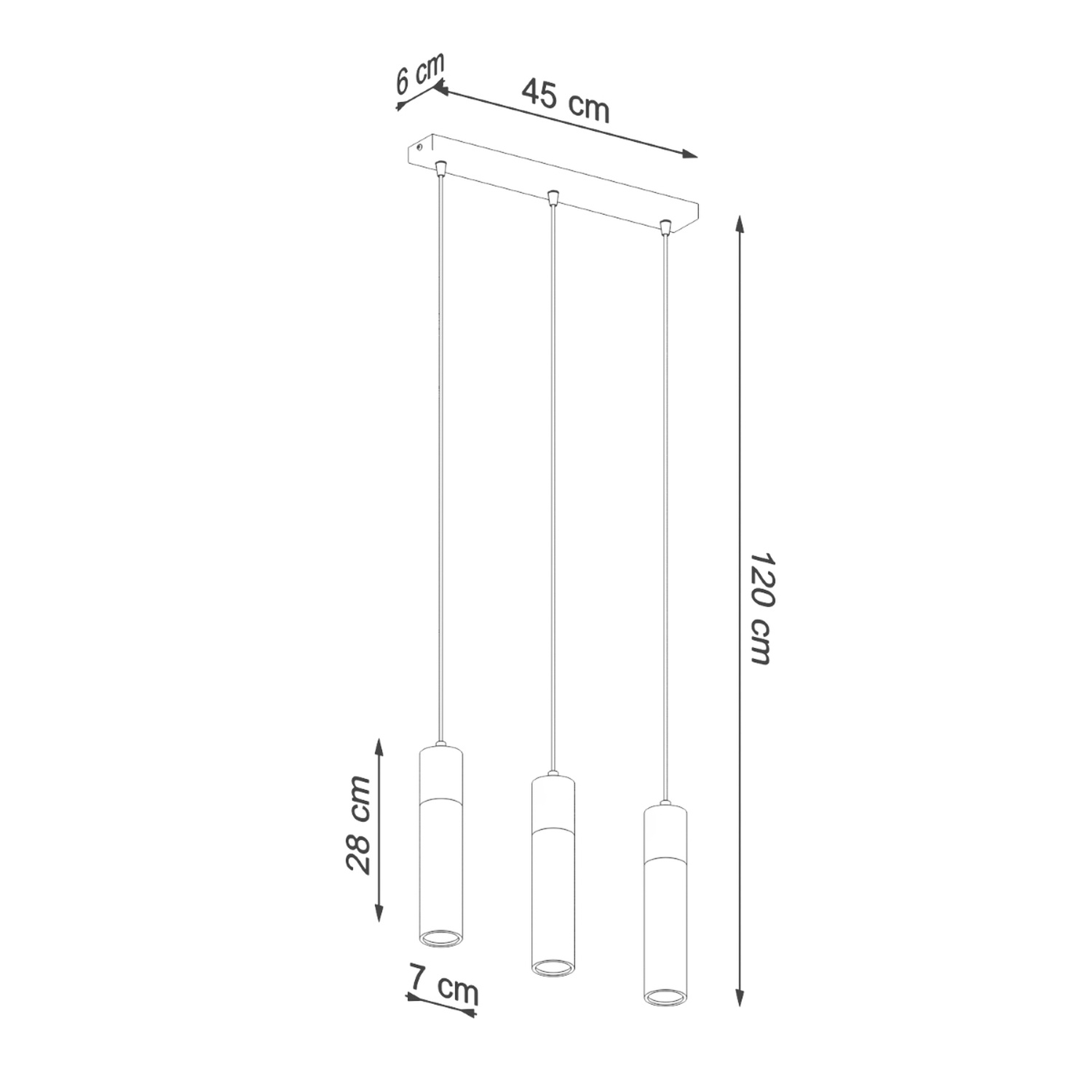 Pendant Lamp Zane 3 Grey - Thumbnail 4