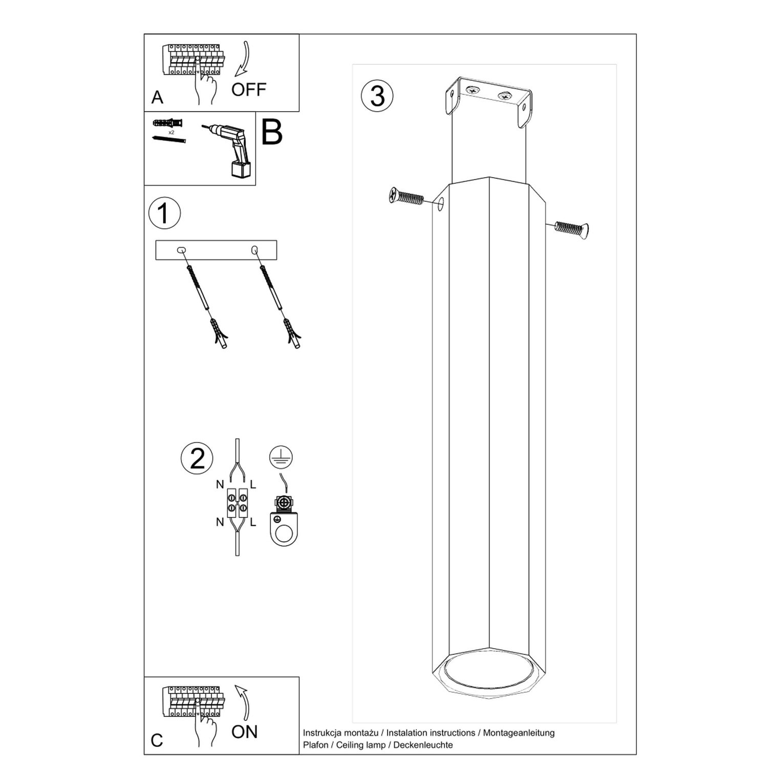 Ceiling Lamp Zeke 30 Oak - Thumbnail 5