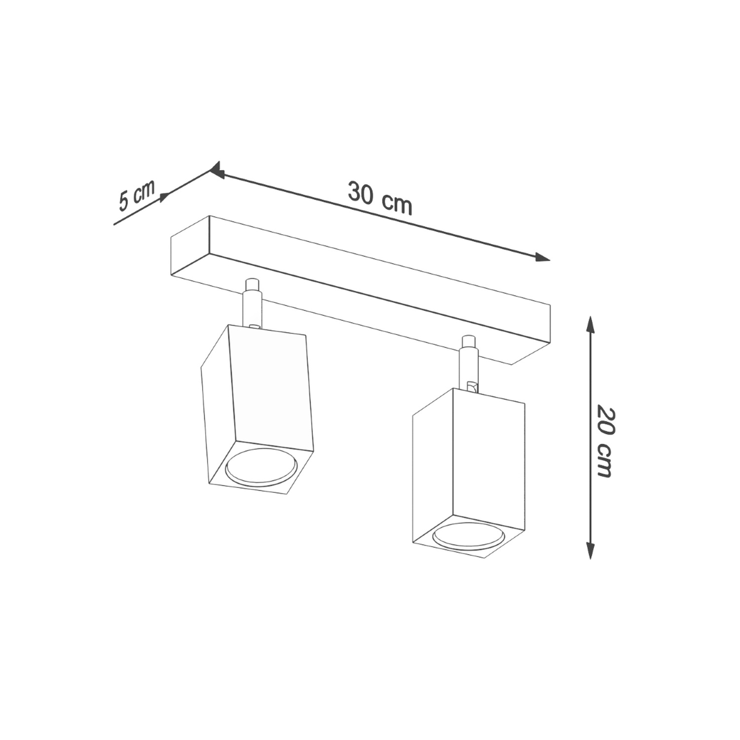 Ceiling Lamp Keke 2 Oak - Thumbnail 4