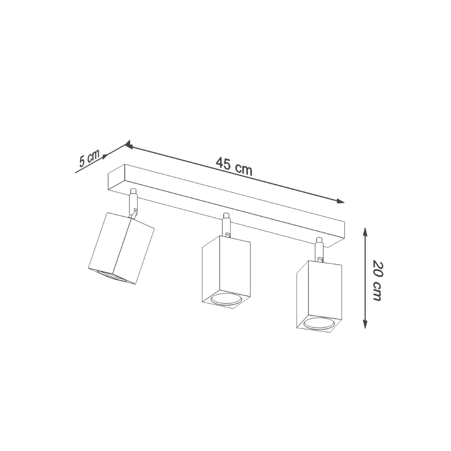 Ceiling Lamp Keke 3 Oak - Thumbnail 4