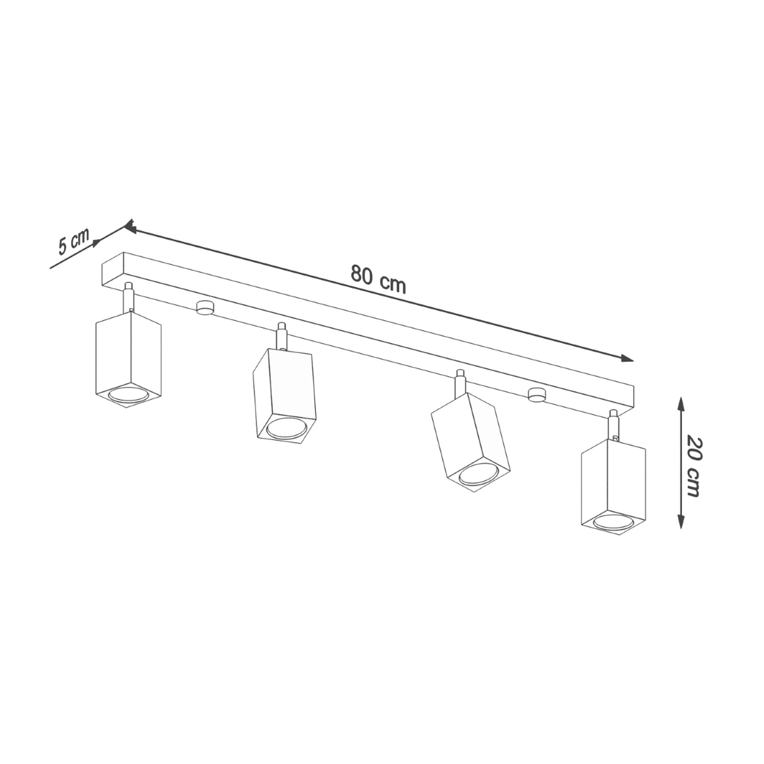 Ceiling Lamp Keke 4 Oak - Thumbnail 4