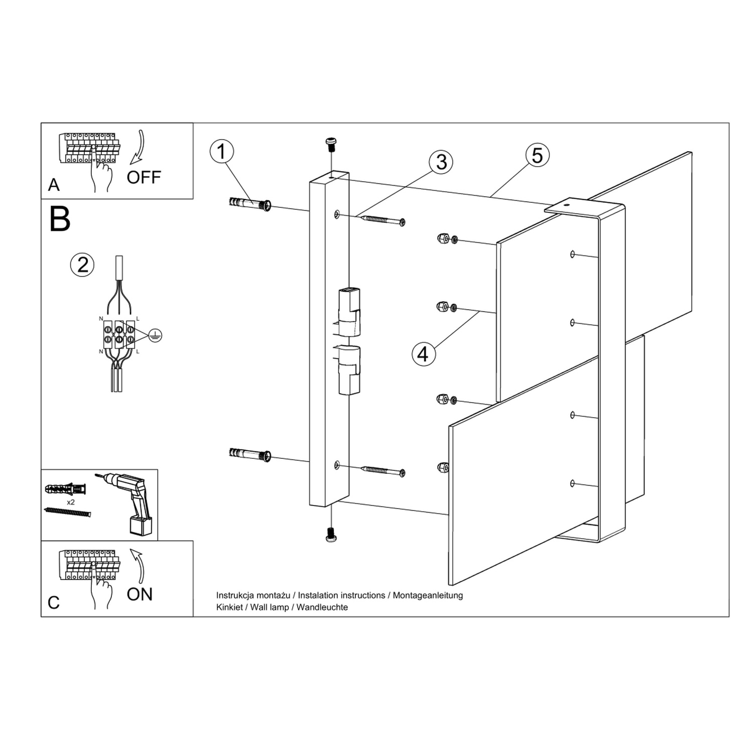 Wall Lamp Massimo White - Thumbnail 5