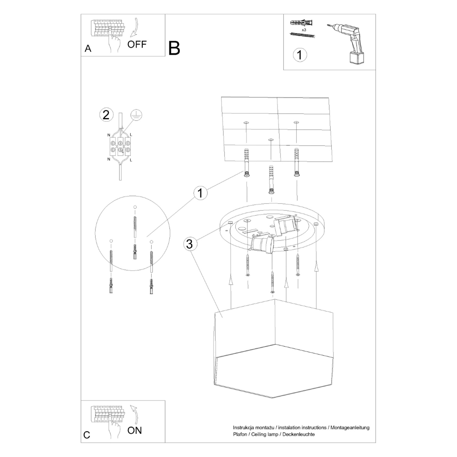 Ceiling Lamp Sunde 15 White - Thumbnail 8