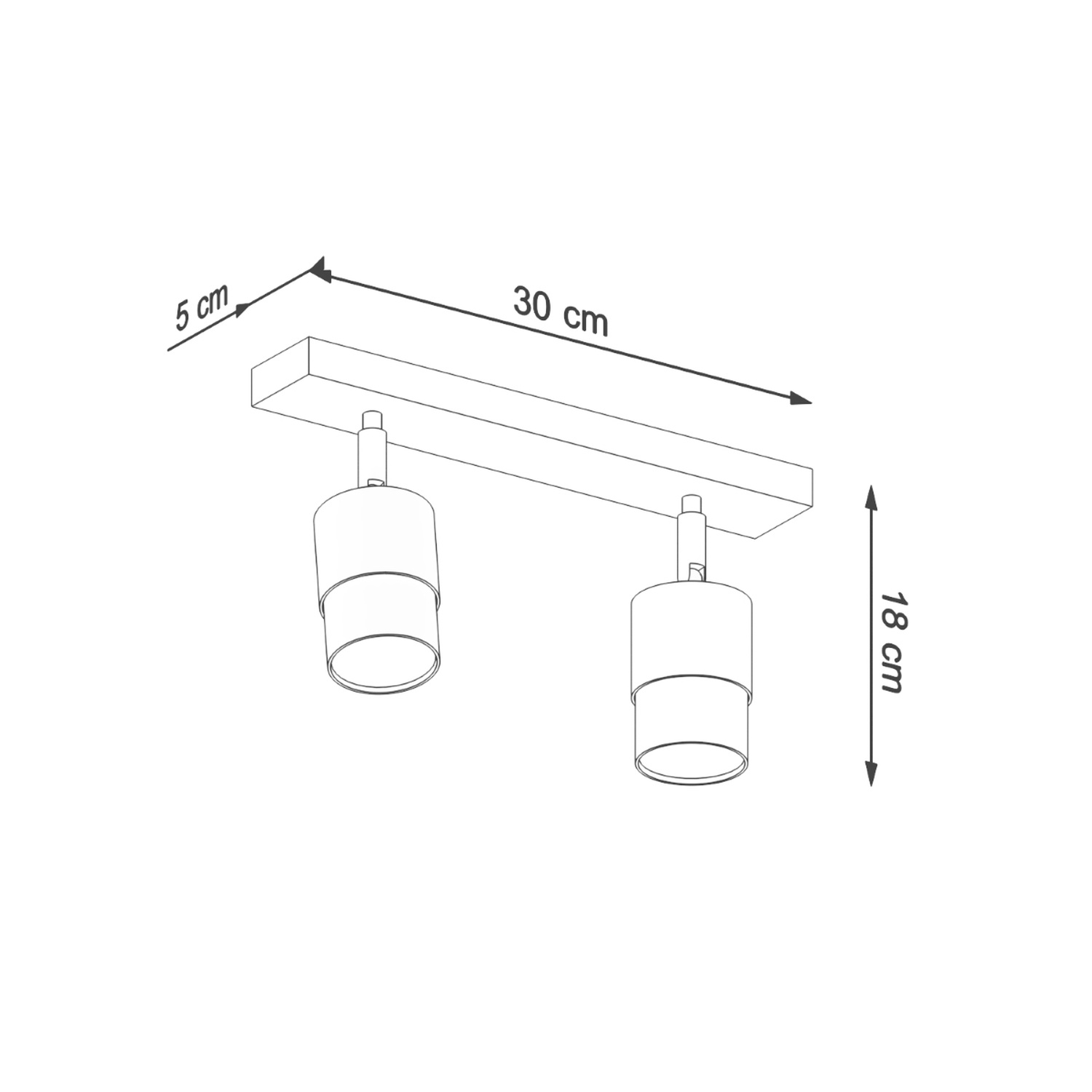 Ceiling Lamp Nero 2 Black/Golden - Thumbnail 4