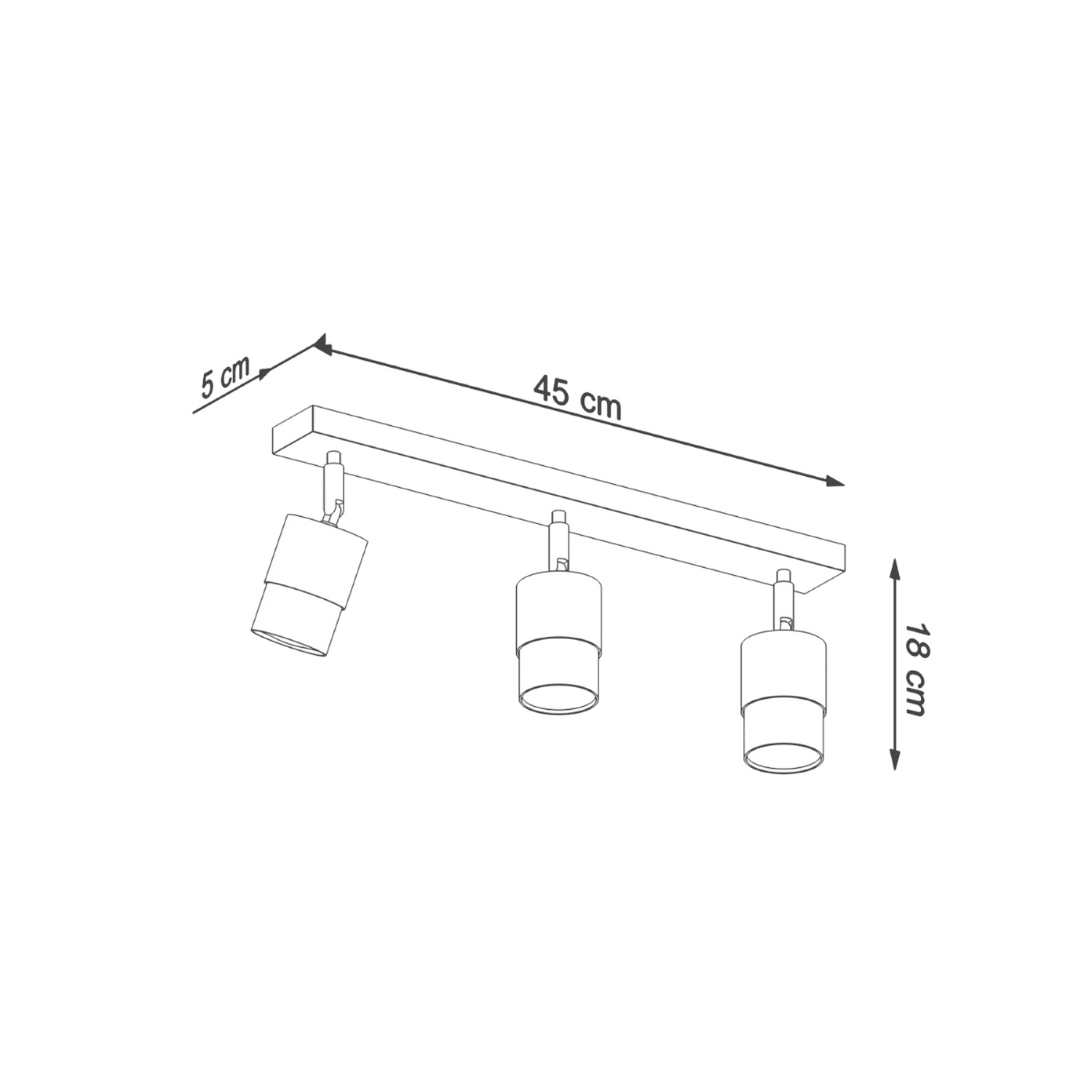 Ceiling Lamp Nero 3 Black/Golden - Thumbnail 4