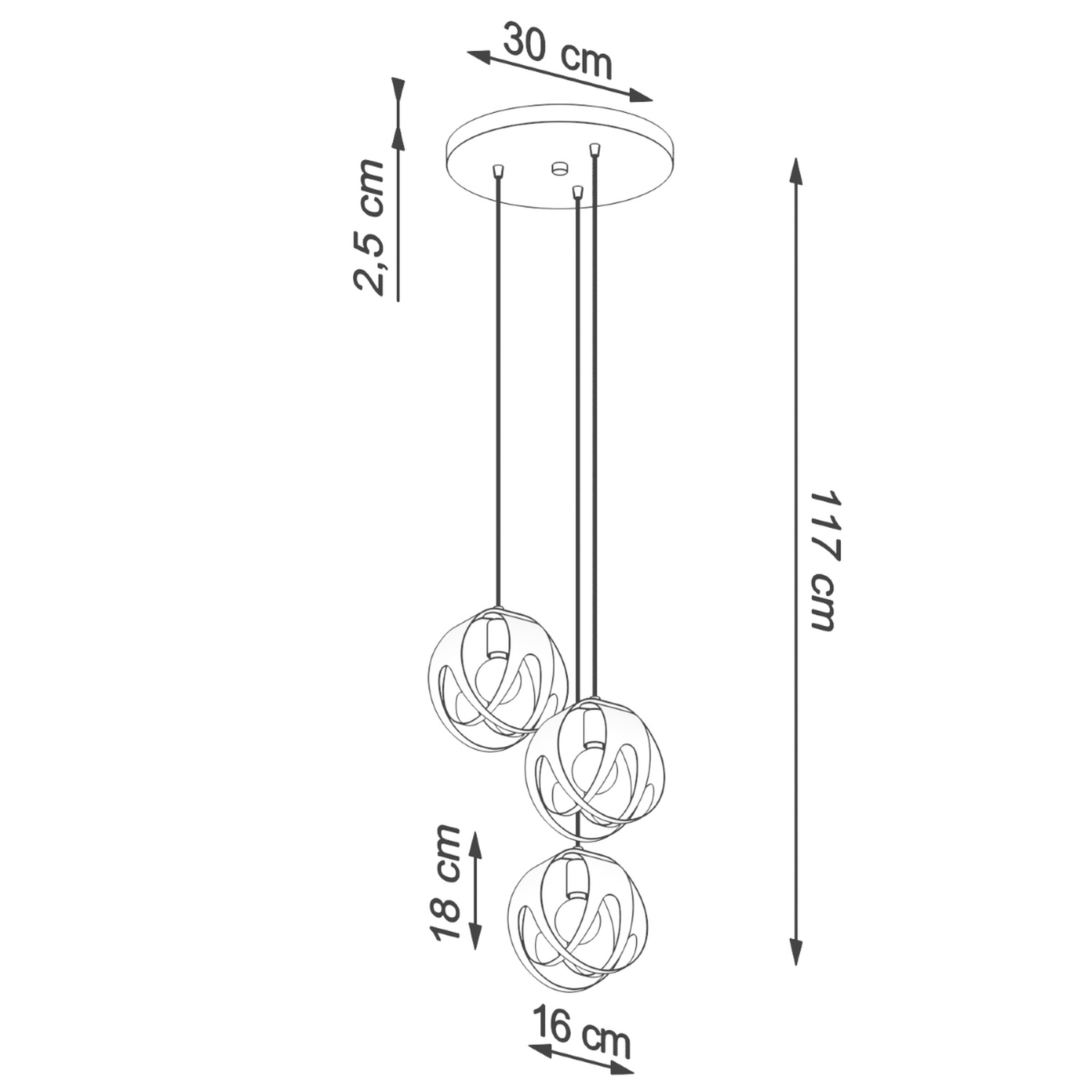 Pendant Lamp Tulos 3P White - Thumbnail 4