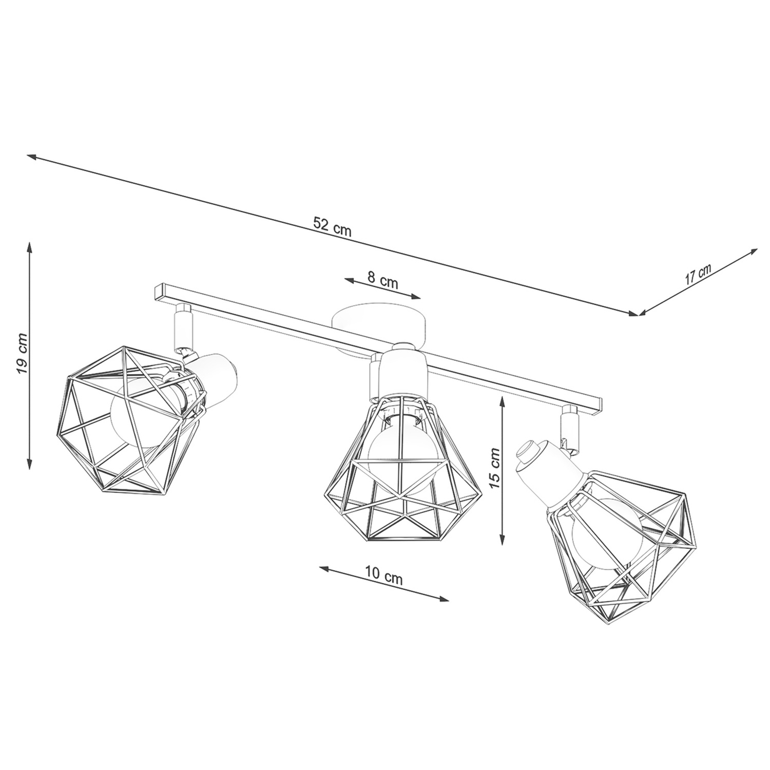 Ceiling Lamp Artemis 3 Black - Thumbnail 5