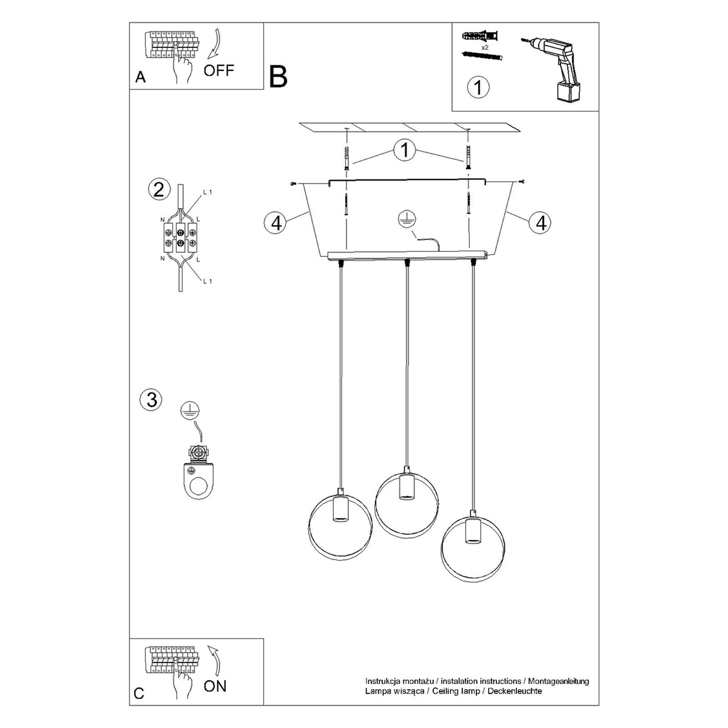 Pendant Lamp Titran 3 BiaåA - Thumbnail 6