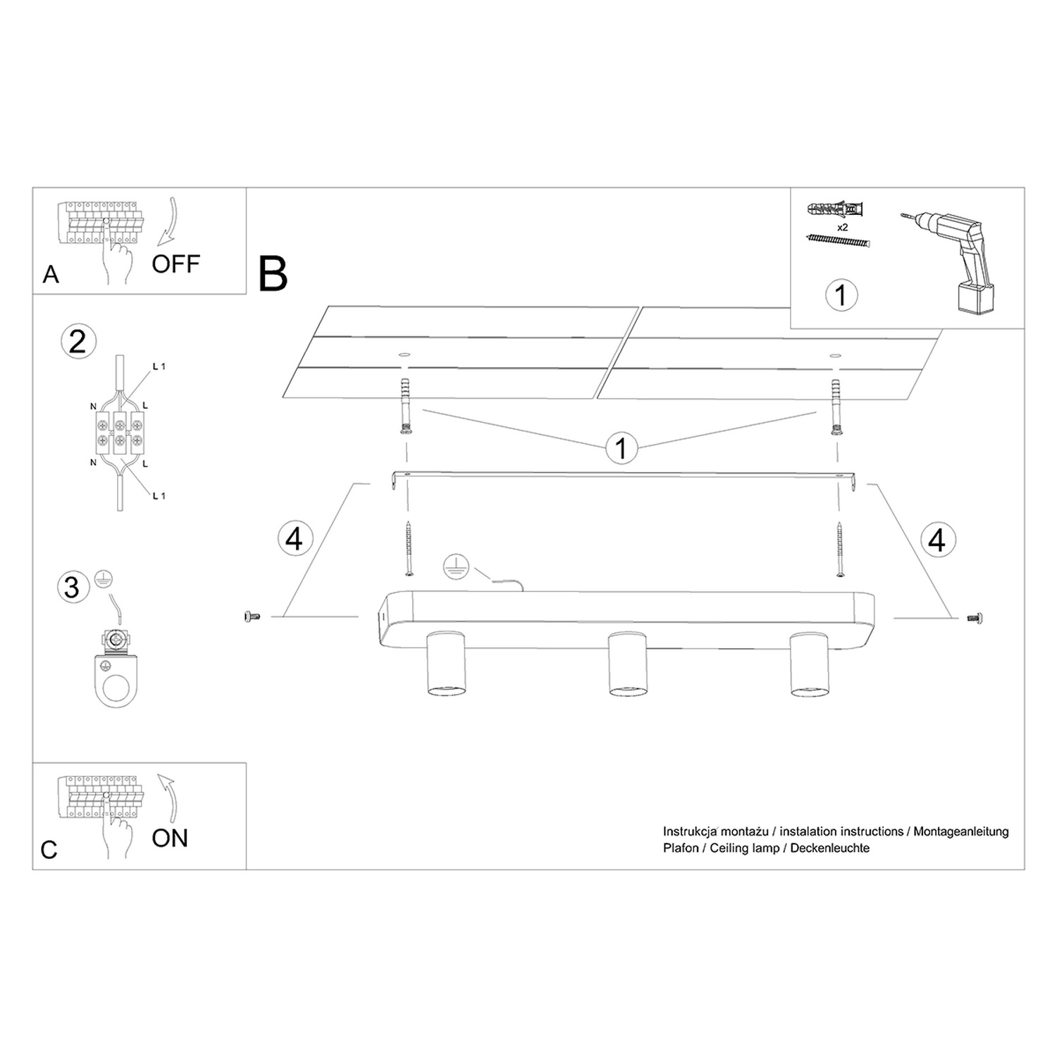 Ceiling Lamp Tavo 3 - Thumbnail 6