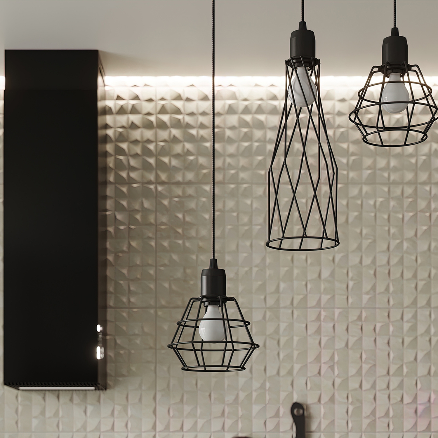 Pendant Lamp Suba 3P Black - Thumbnail 7