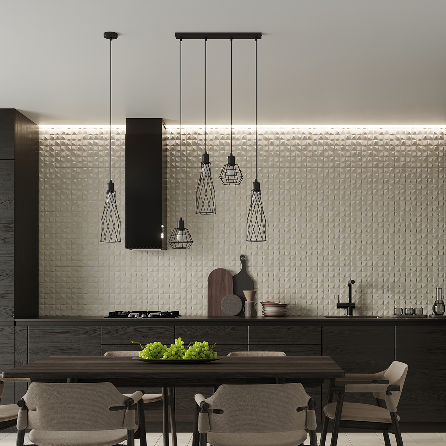 Pendant Lamp Suba 3P Black - Thumbnail 8