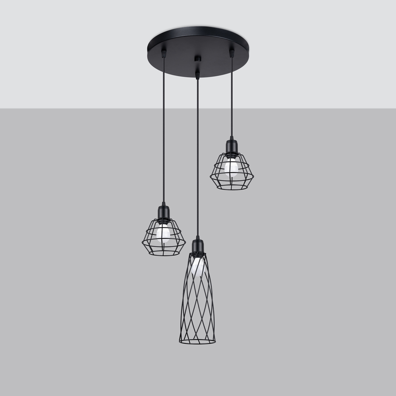Pendant Lamp Suba 3P Black - Thumbnail 2
