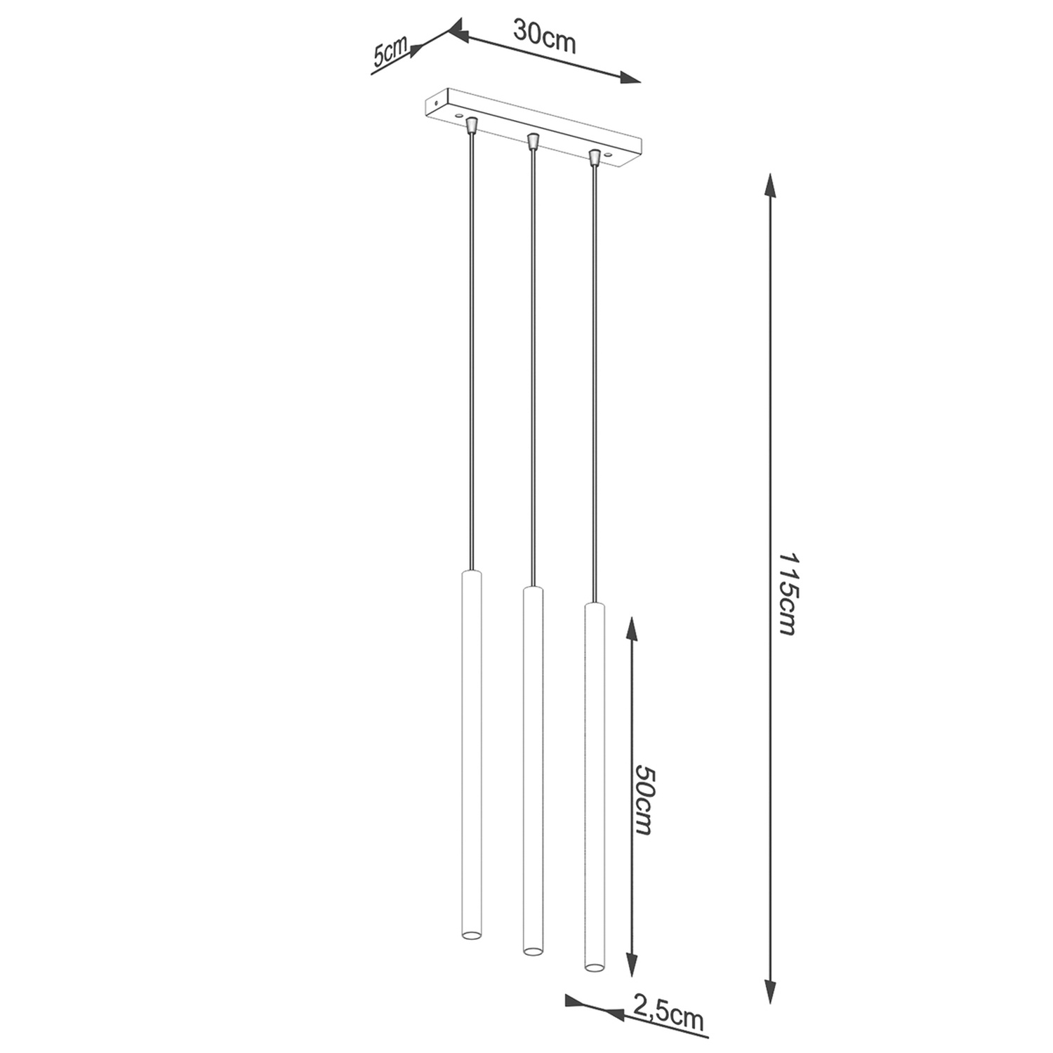Pendant Lamp Pastelo 3L Gold - Thumbnail 5